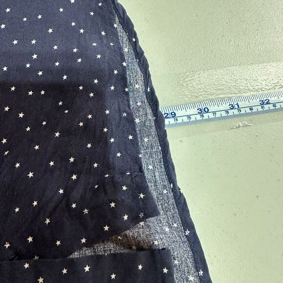 Grand &  Greene blue star print size large button down long sleeve casual shirt - Picture 10 of 12